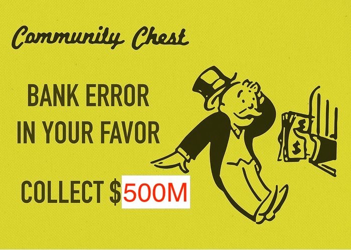 Bank error in your favour